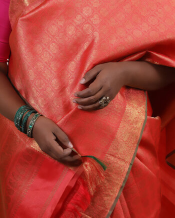 Wedding Sarees in Sri Lanka - Darbari Shot Orange Koorai