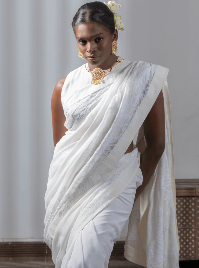 Chikan Georgette White