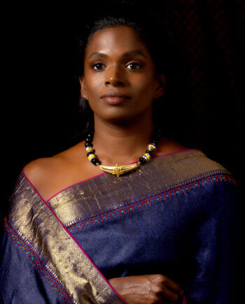 Woman wearing a Kadambari Regal Necklace