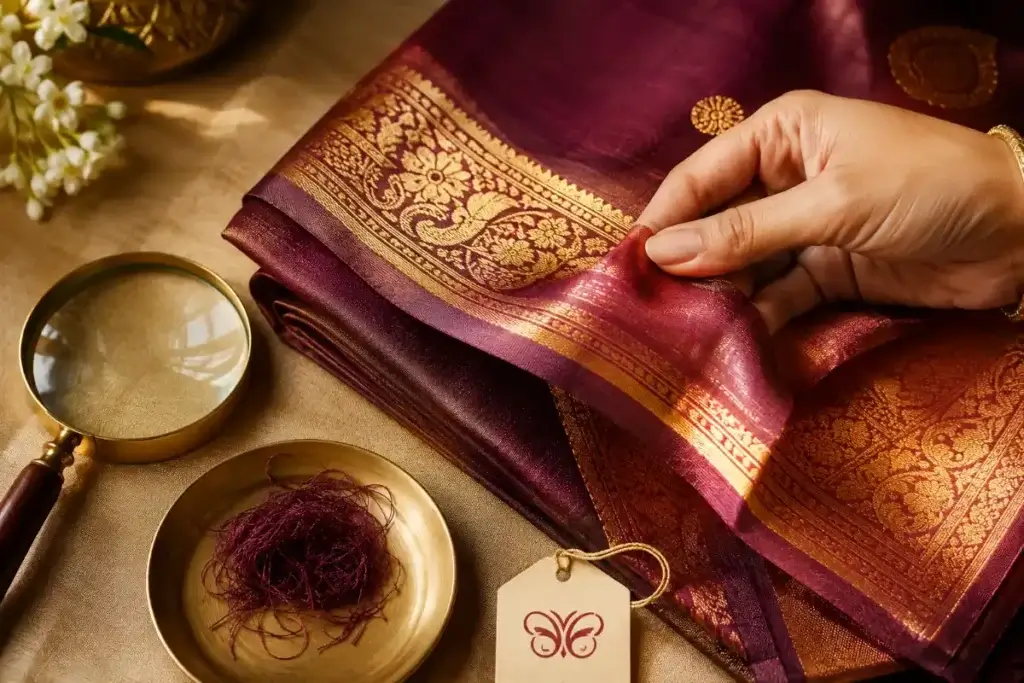 How to Identify Pure Silk Sarees